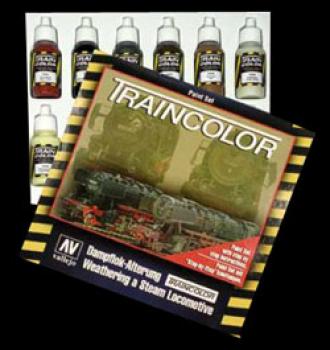 Vallejo Traincolor Patina Set 1 "Dampflok-Alterung"