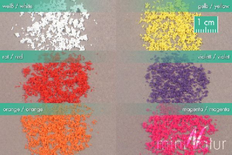 Blüten lose, Set, 6 Farben, je 3 Gramm